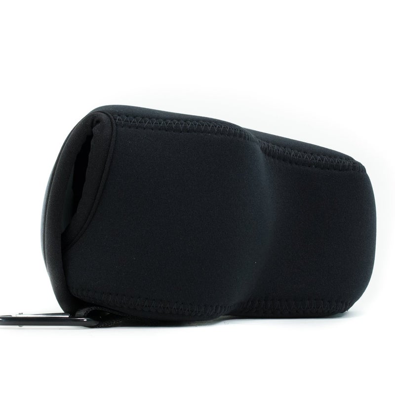 MegaGear "Ultra Light" Neoprene Camera Case Bag with Carabiner for Nikon COOLPIX P600, Nikon COOLPIX P610 (Black), PU Leather - Image 3